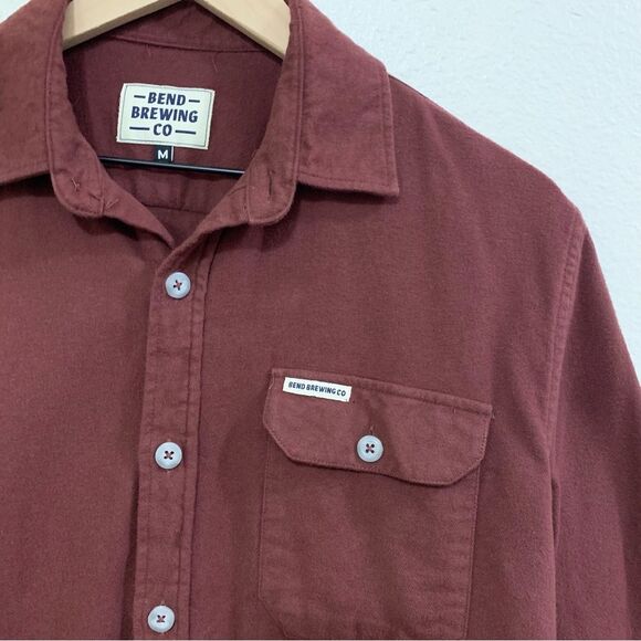 BEND BREWING CO Flannel shirt men’s medium rust 100% cotton. - Picture 3 of 10